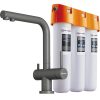 Смеситель для кухни Omoikiri Nagano P + Pure Drop Lite с фильтром Платина 4064.8028P