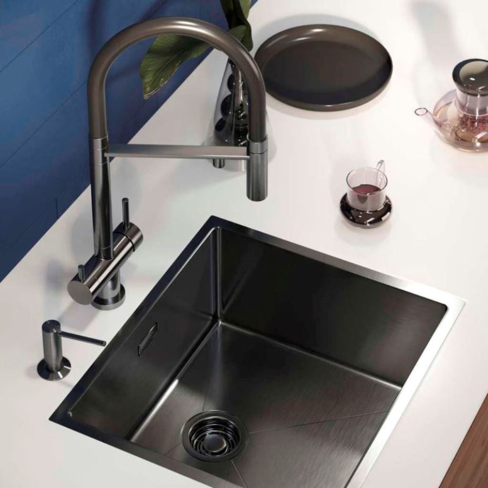 Мойка кухонная Omoikiri Taki 49 Вороненая сталь 4973524 — изображение 2