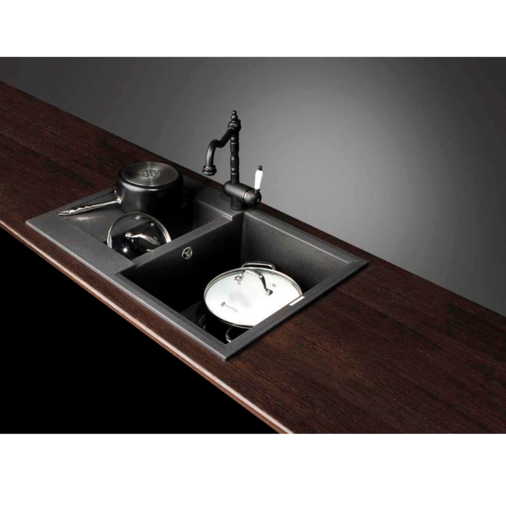 Мойка кухонная Omoikiri Sakaime 78 Черный матовый 4993114 — изображение 3