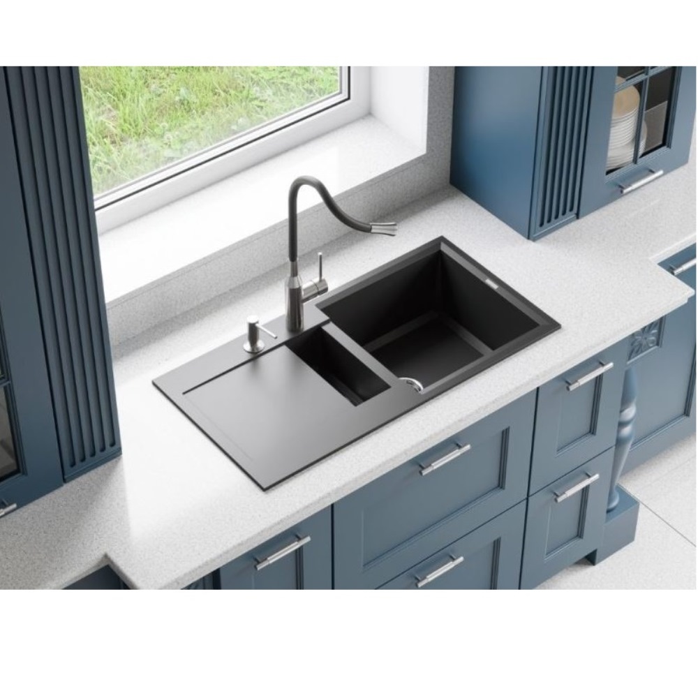 Мойка кухонная Omoikiri Sakaime 86 Черный матовый 4993117 — изображение 3