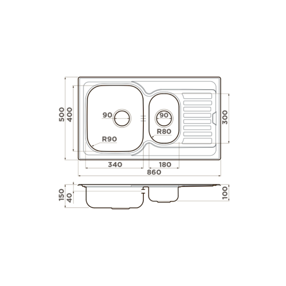 Мойка кухонная Omoikiri Kashiogawa 86 Хром 4993454 — изображение 4