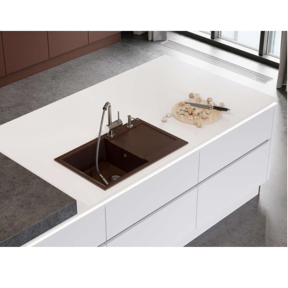 Мойка кухонная Omoikiri Sakaime 79 Серый матовый 4993553 — изображение 2