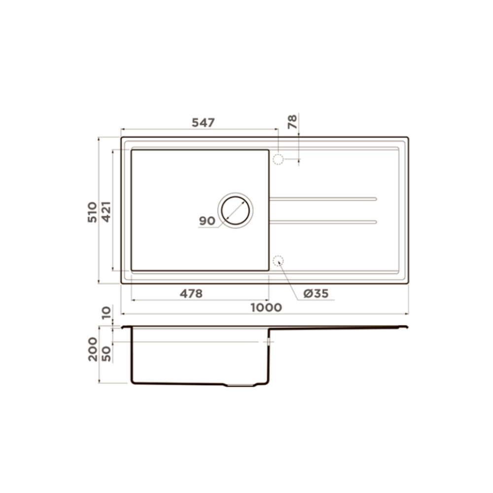 Мойка кухонная Omoikiri Tedori 100 Серый матовый 4993567 — изображение 4