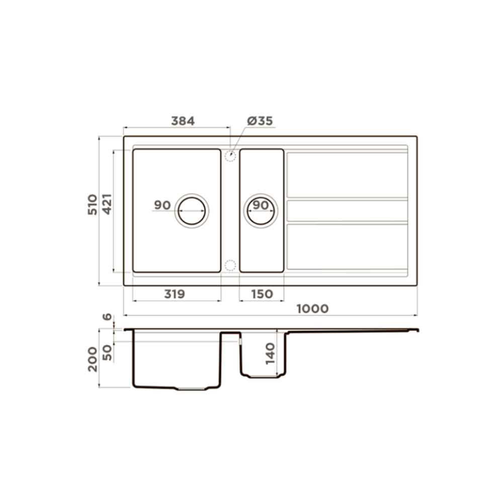 Мойка кухонная Omoikiri Kitagawa 100 Серый матовый 4993804 — изображение 4
