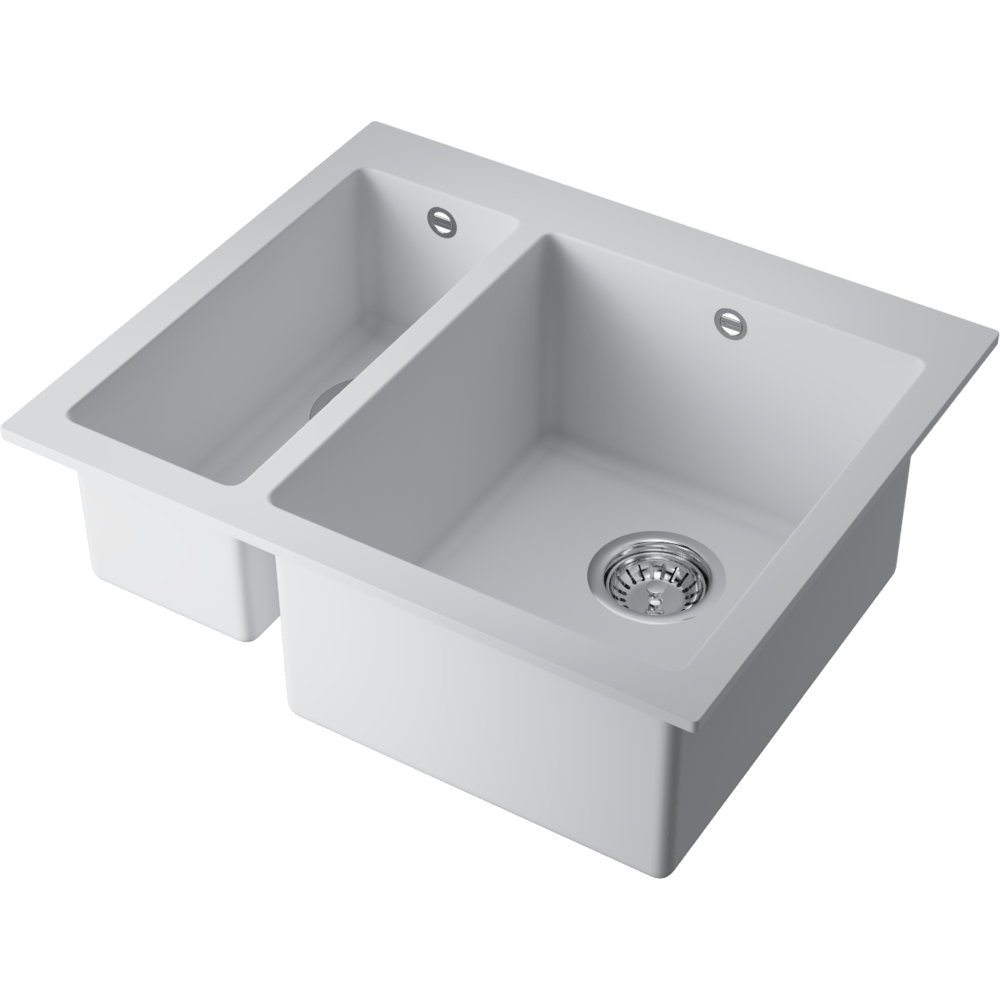 Мойка кухонная Omoikiri Bosen 590 Белый матовый 4993823 — изображение 2