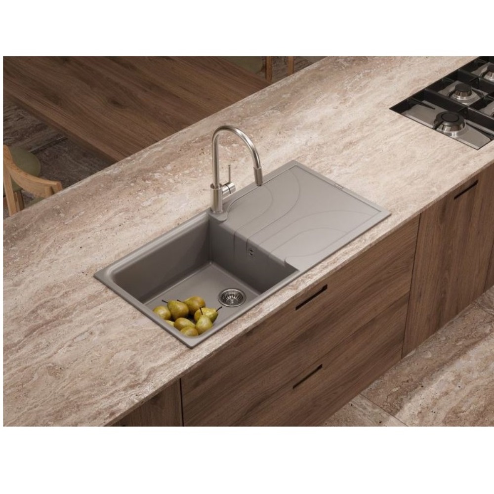 Мойка кухонная Omoikiri Yasugata 100 Платина 4993851 — изображение 3