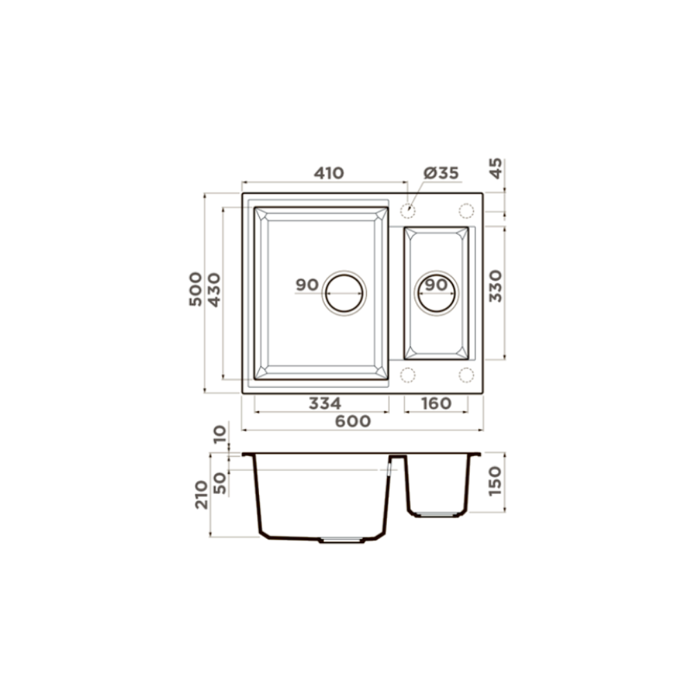 Мойка кухонная Omoikiri Sakaime 60 Шампань 4993913 — изображение 4