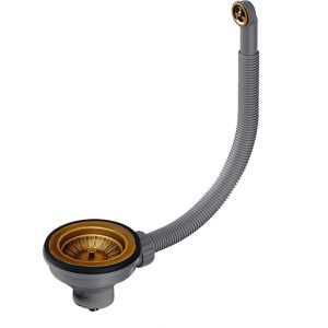 Перелив и выпуск Omoikiri D-01 со стоп-вентилем Латунь античная 4996529