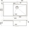 Мойка кухонная Omoikiri Akisame 86 правая Хром 4997042 — изображение 4