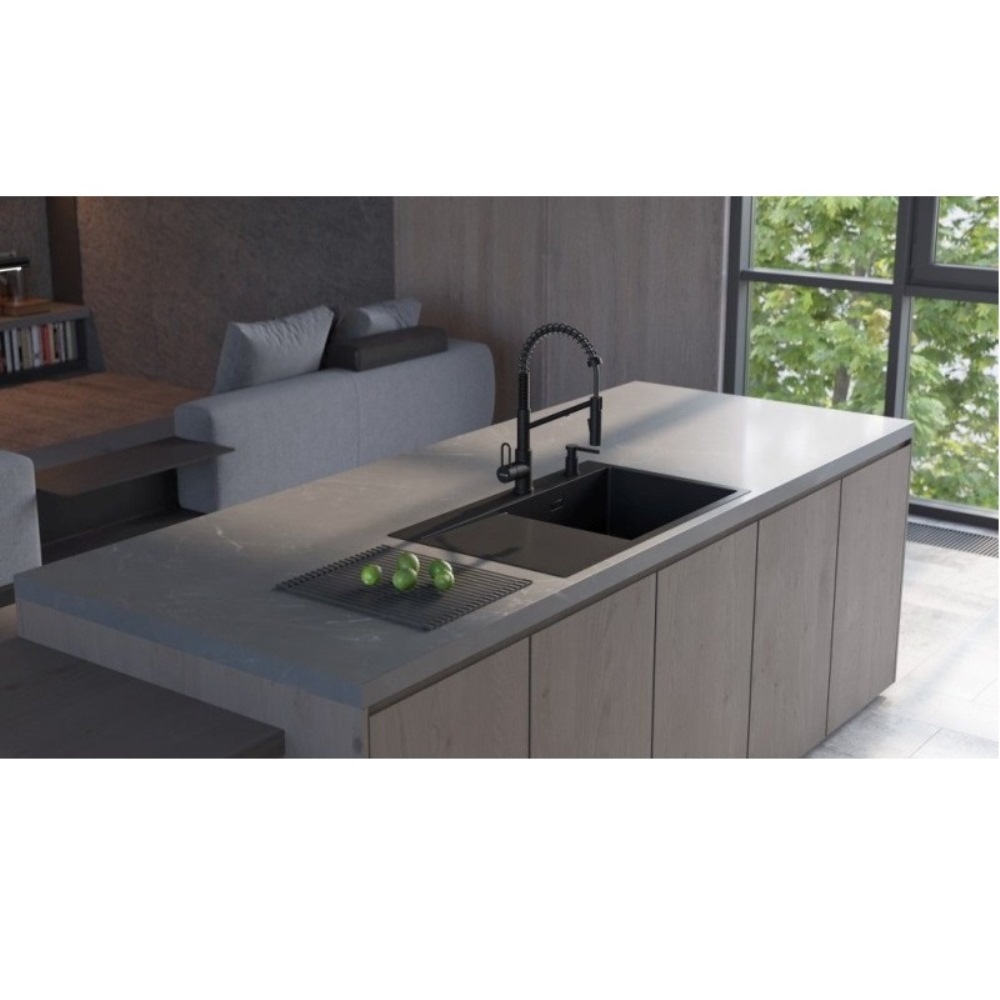 Мойка кухонная Omoikiri Akisame 86 правая Графит 4997044 — изображение 2