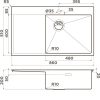 Мойка кухонная Omoikiri Akisame 86 правая Графит 4997044 — изображение 4
