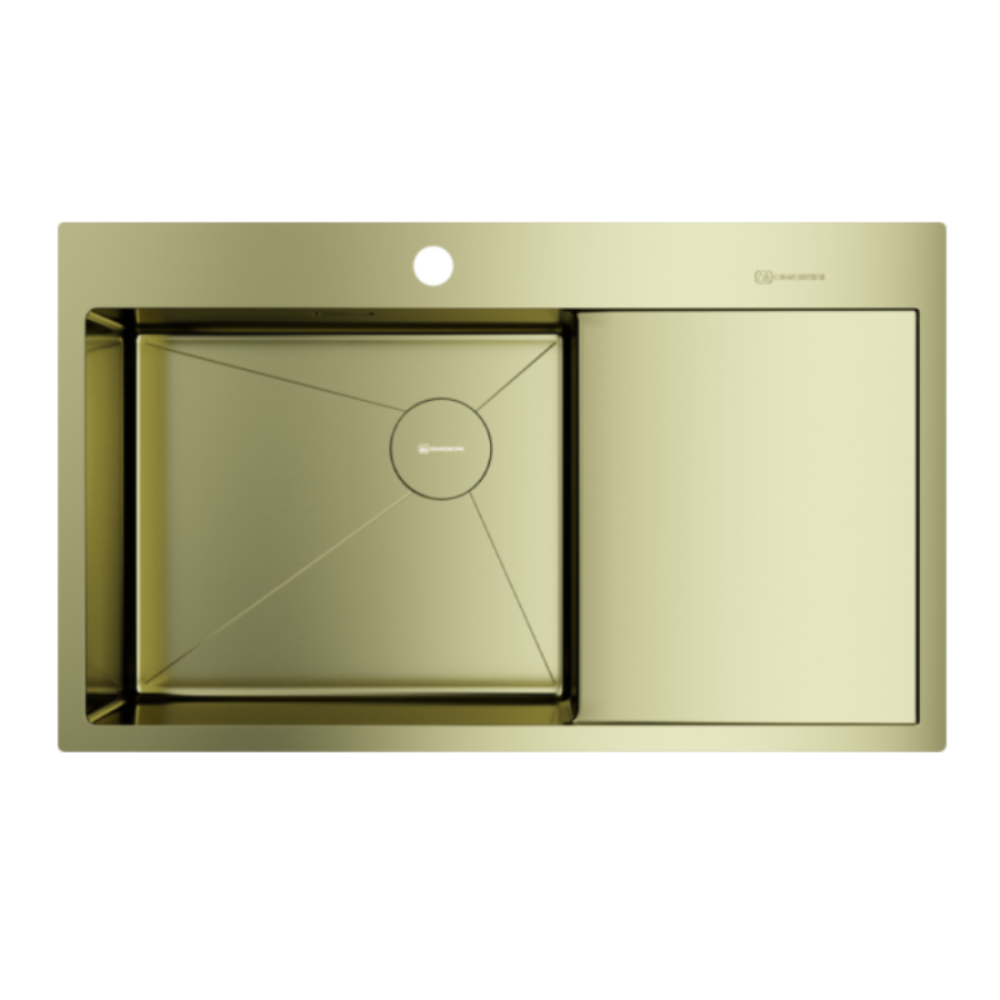 Мойка кухонная Omoikiri Akisame 86 левая Золото светлое 4997045