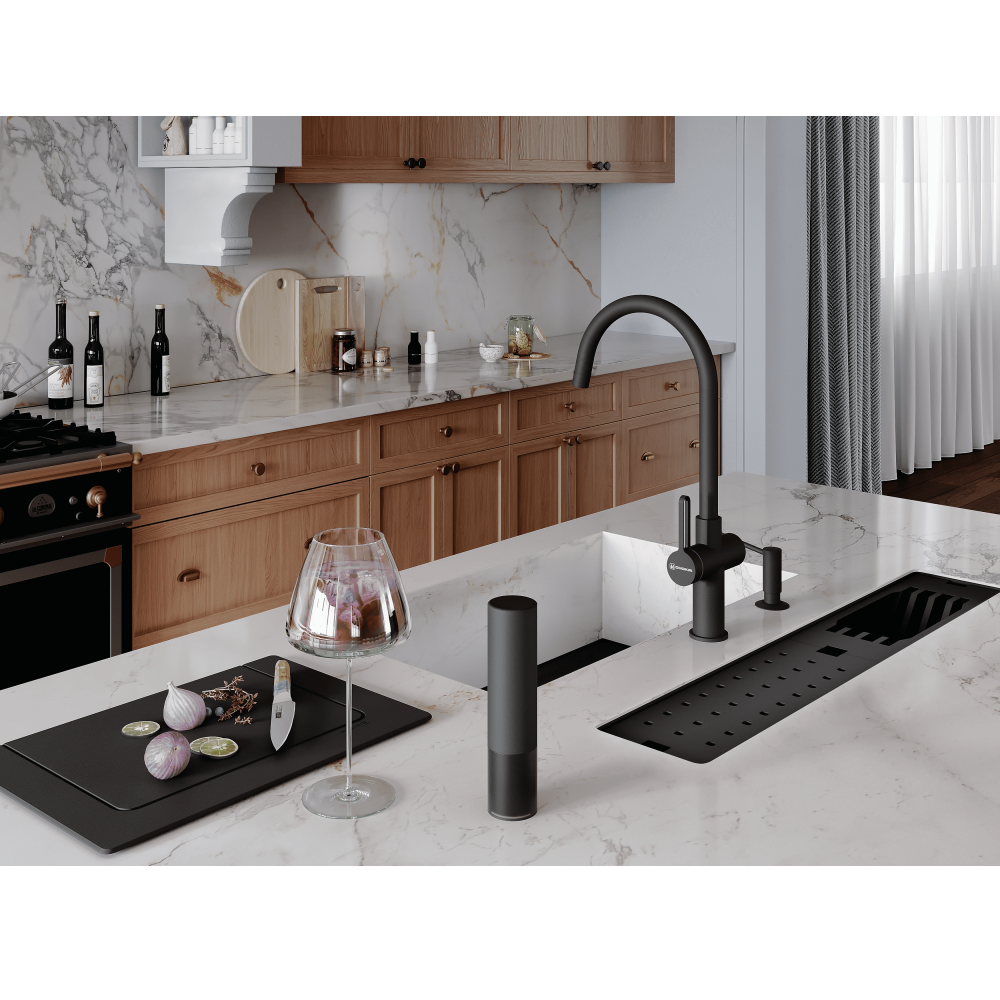 Мойка кухонная Omoikiri Kiten 70 Графит 4997478 — изображение 4